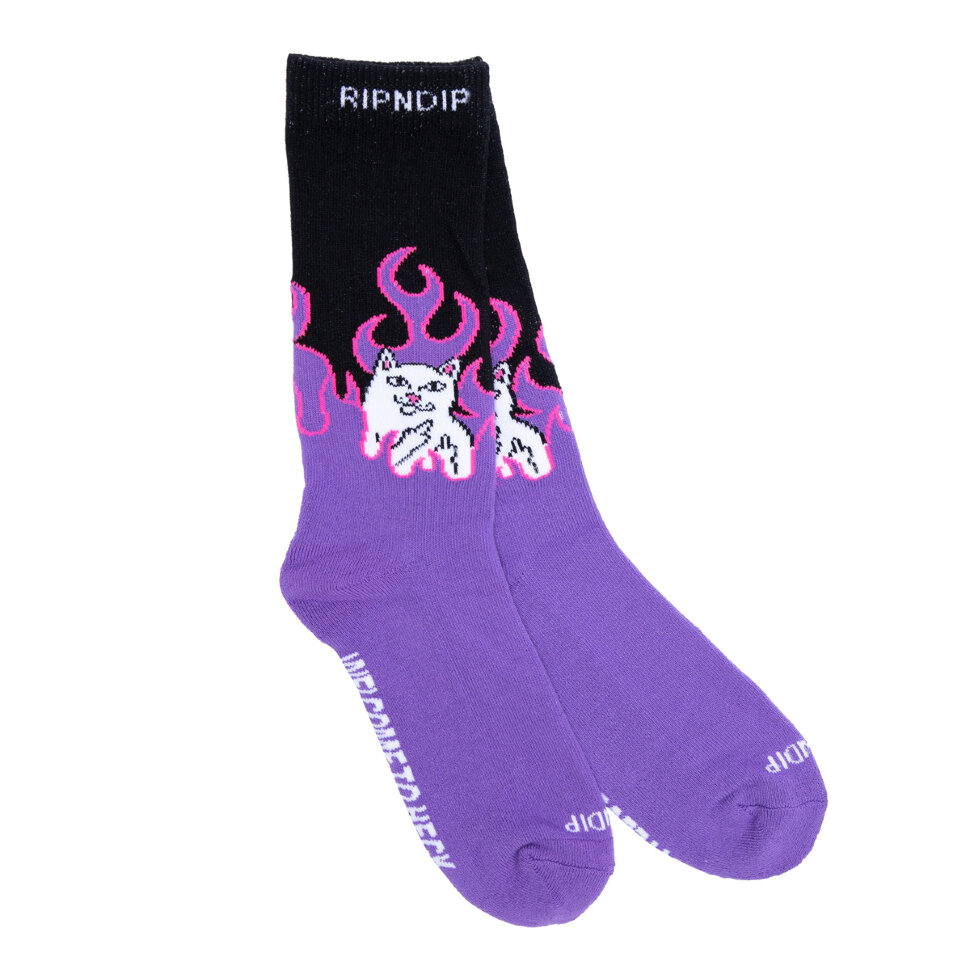 фото Носки ripndip welcome to heck socks black/ purple 2022