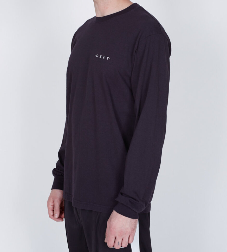 Лонгслив OBEY Novel Obey 3 Off Black 2020 фото 2