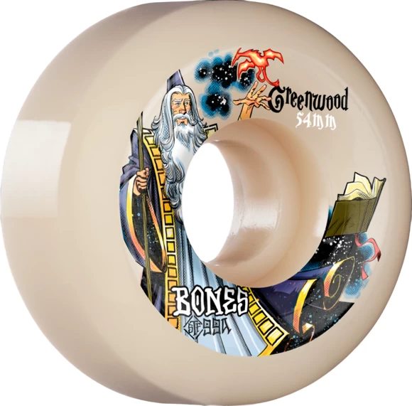 Колеса для скейтборда BONES Greenwood Magic V5 Sidecut  52MM 99A 2023, фото 1