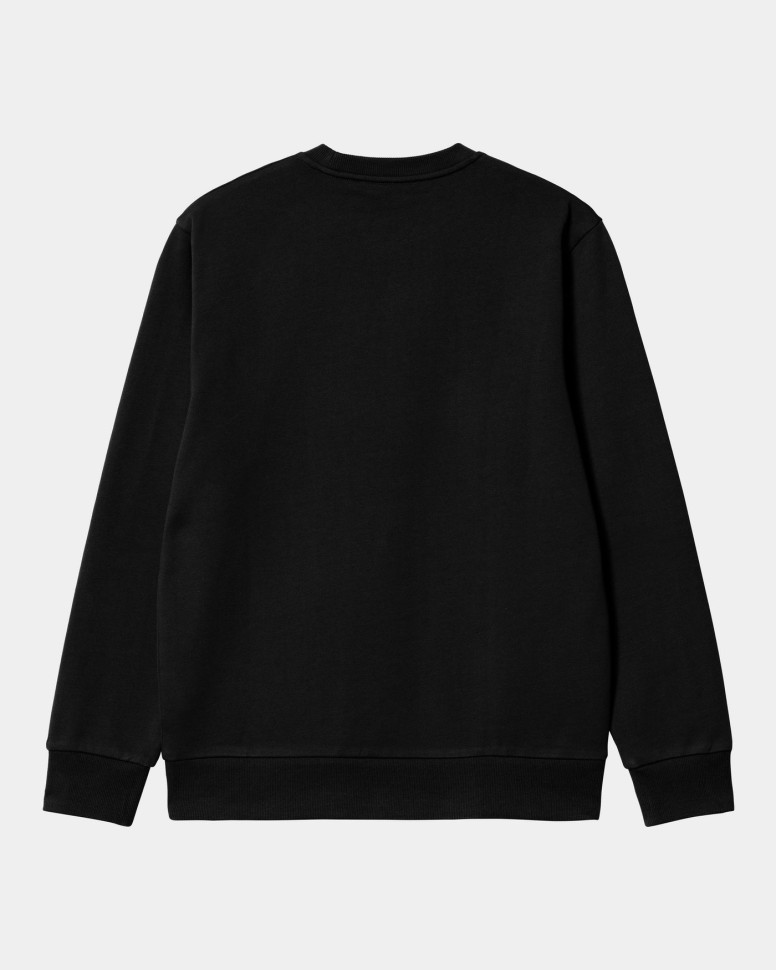 Свитшот CARHARTT WIP Script Embroidery Sweat FW25 Black / White фото 2