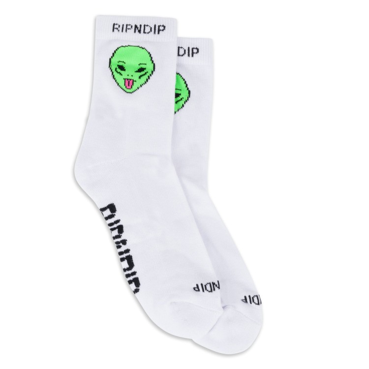 Носки RIPNDIP We Out Here Mid Socks FW25 White, фото 1