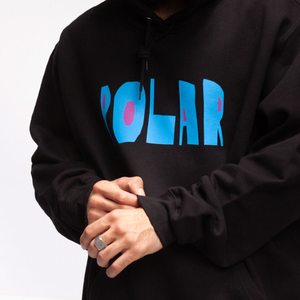 фото Толстовка с капюшоном polar skate co. cut logo hoodie ho21 black 2021