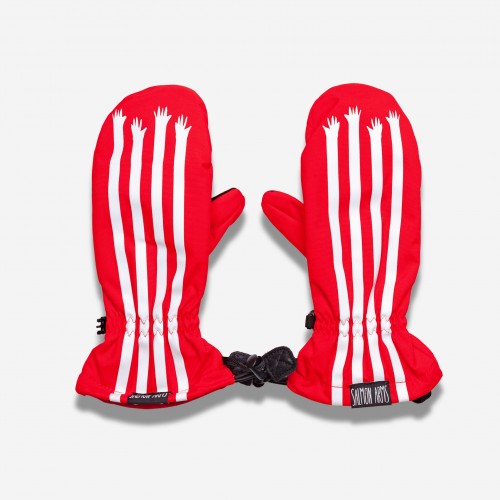 Варежки горнолыжные SALMON ARMS Classic Stripes-Red 2023, фото 1