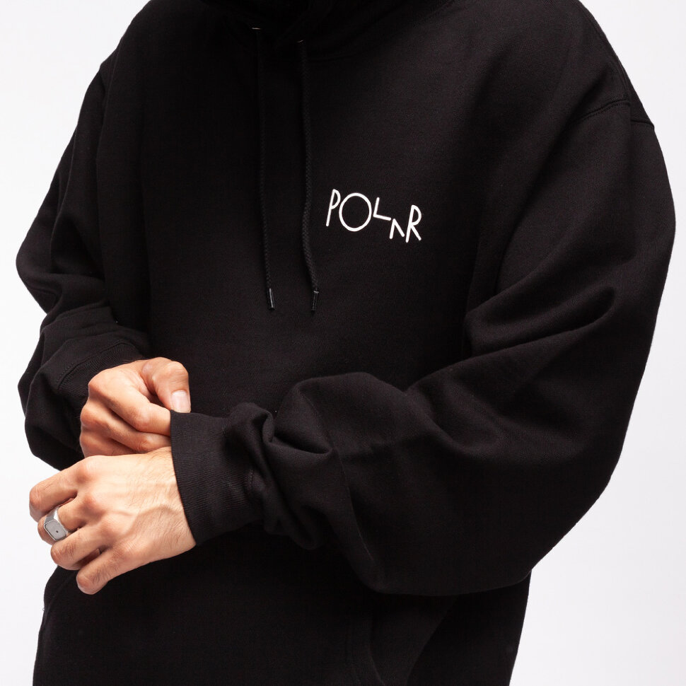 фото Толстовка с капюшоном polar skate co. fill logo hoodie black 2021