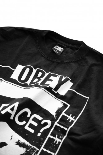 Хлопковая футболка OBEY Speak Up Off Black 2020, фото 2