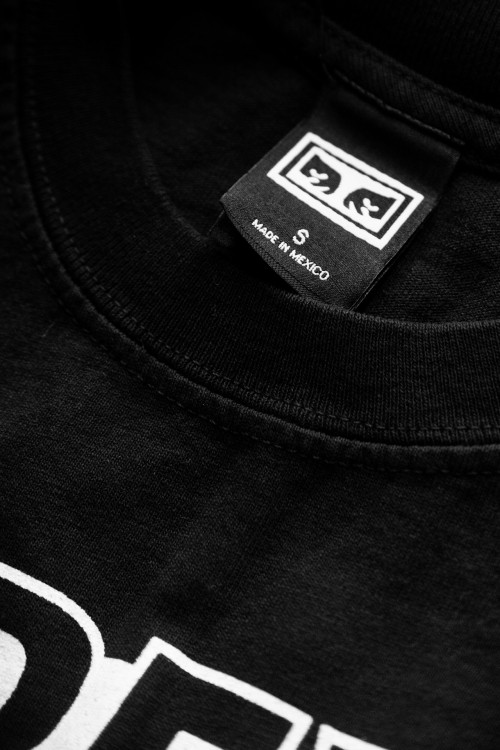 Хлопковая футболка OBEY Speak Up Off Black 2020, фото 4