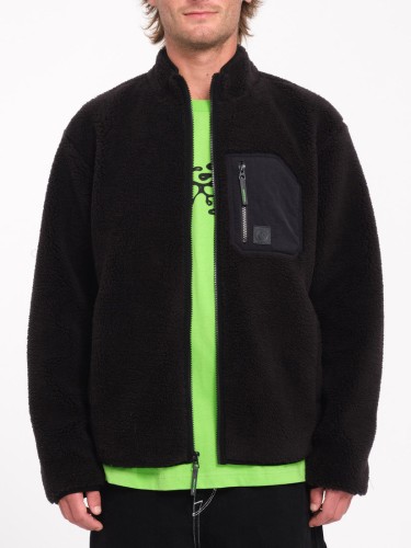 Толстовка VOLCOM Muzzer Fuzzar Zip FW25 Black, фото 1