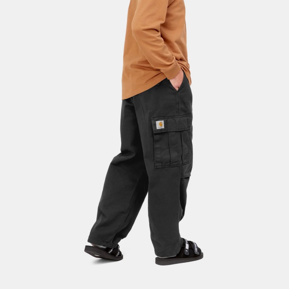 Брюки CARHARTT WIP Cole Cargo Pant Black (Garment Dyed) 2023 фото 2