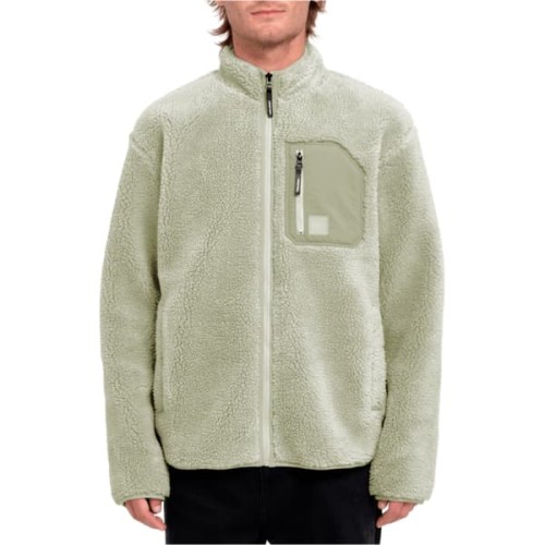Толстовка VOLCOM Muzzer Fuzzar Zip FW25 Green Tea, фото 1