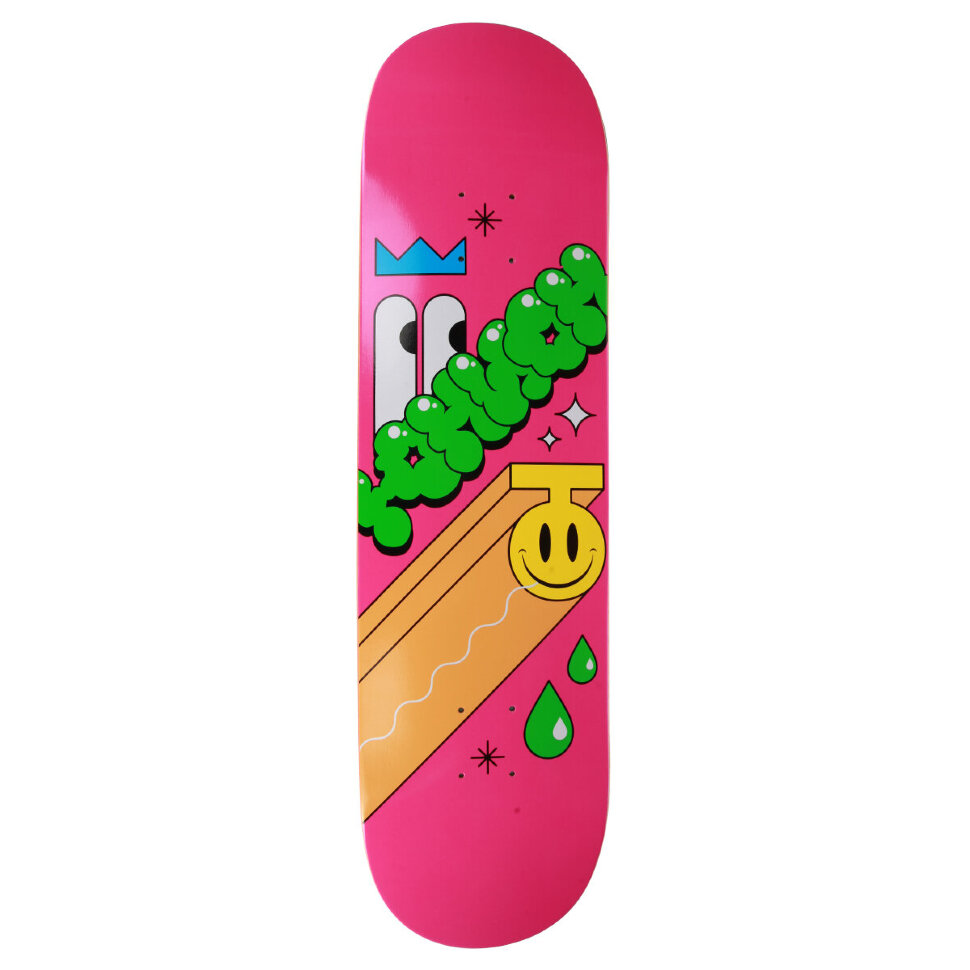 фото Дека для скейтборда юнион acid team pink-green розовый 8.125 дюйм 2022