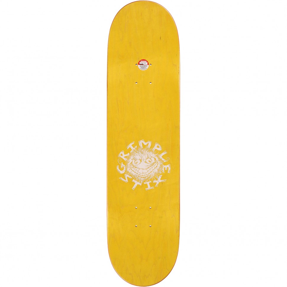 Дека для скейтборда ANTI-HERO Gerwer Grimple Stix 'Zapped' Mini Series Yellow 8.4 дюйм 2022 фото 2