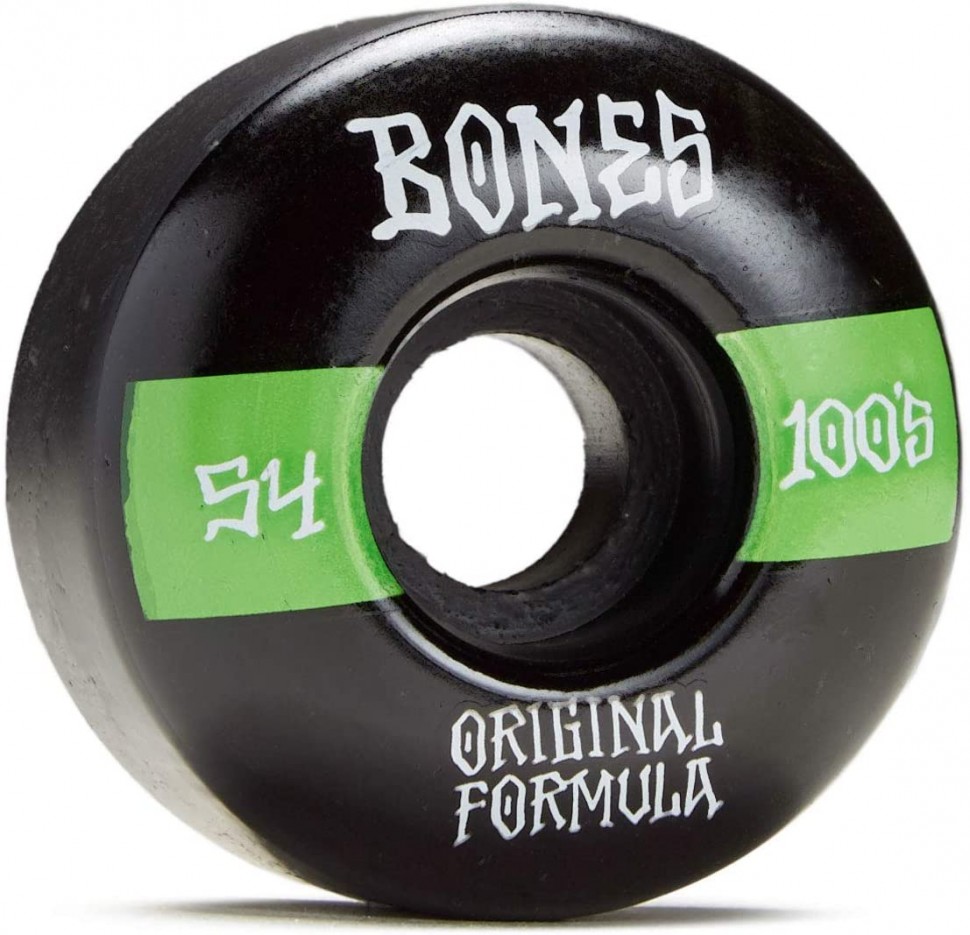 Колеса для скейтборда BONES 100'S Og Formula Wide Black 54mm 100A 2022 842357160132 - фото 1