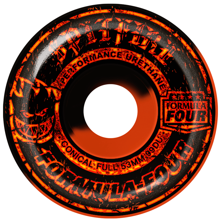 

Колеса для скейтборда SPITFIRE F4 Embers Confull Swrl Grey/Red 54MM 101D, Черный;красный