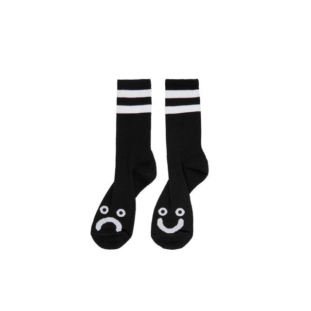 Носки POLAR SKATE CO. Happy Sad Socks Black 2021, фото 1