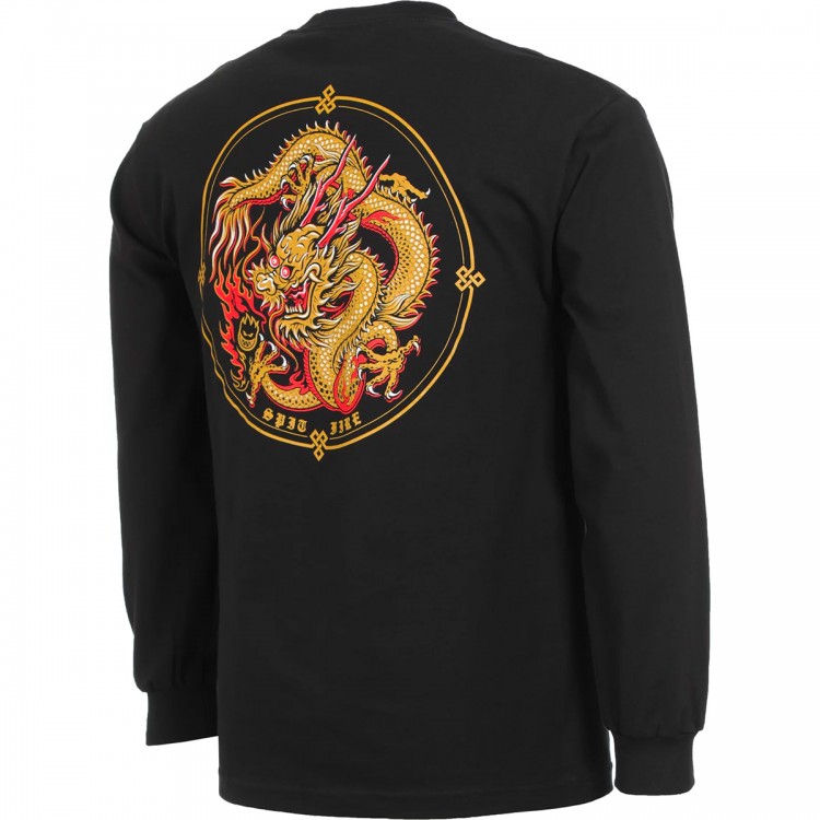 Лонгслив SPITFIRE L/S Fury Black/Gold/Red, фото 2