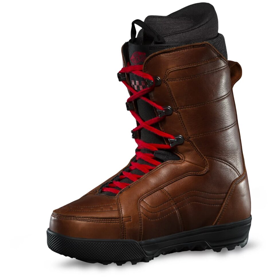 фото Ботинки для сноуборда vans hi-standard pro brown/red 2022