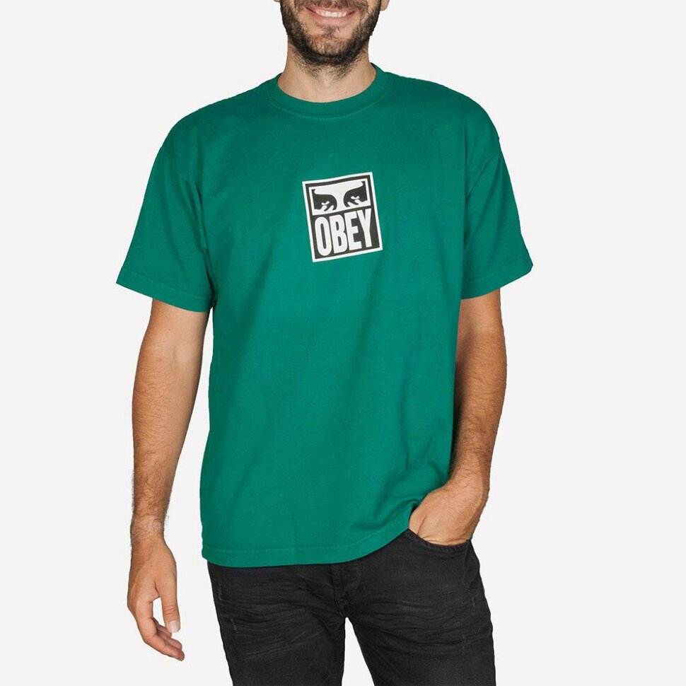 фото Футболка obey icon heavyweight tee ivy 2022