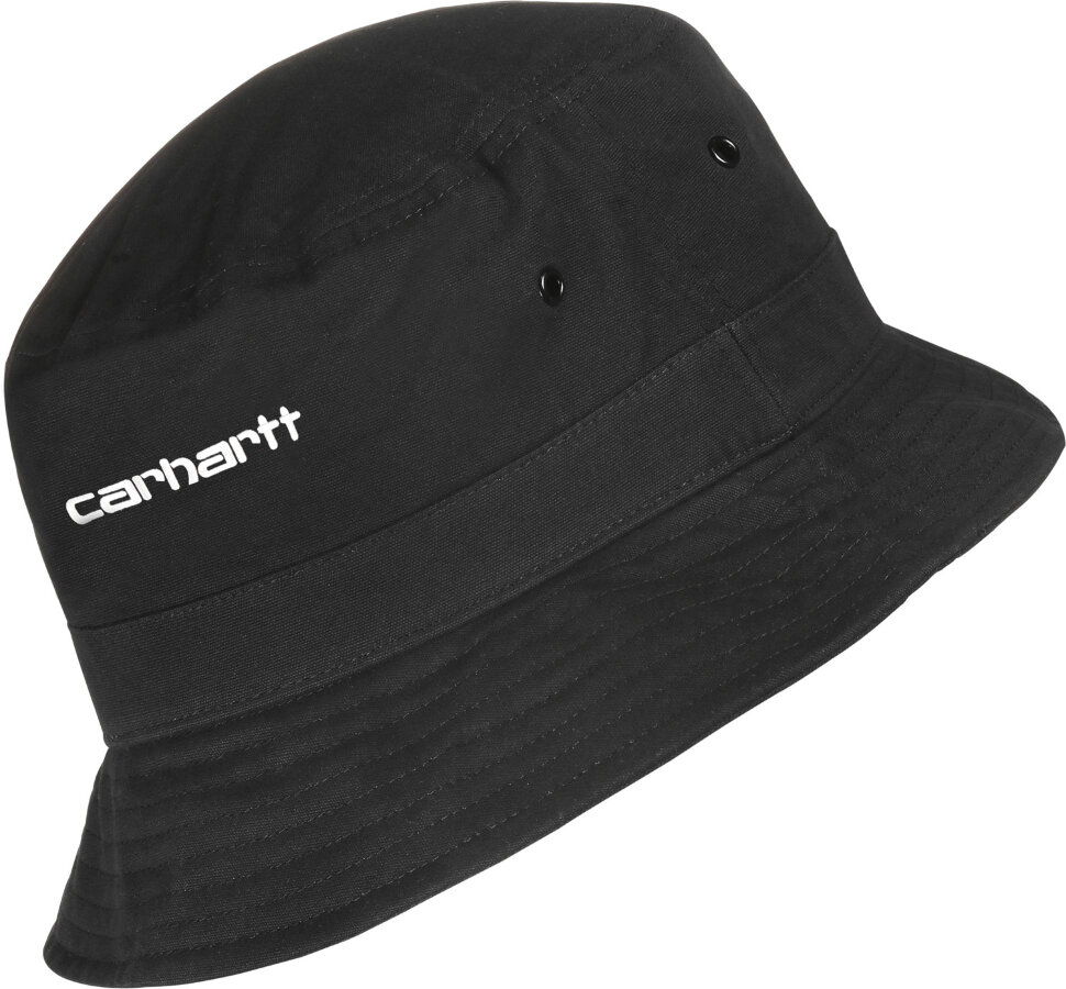 Панама CARHARTT WIP Script Bucket Hat Black/White 2020 4058459577709, размер S/M - фото 1