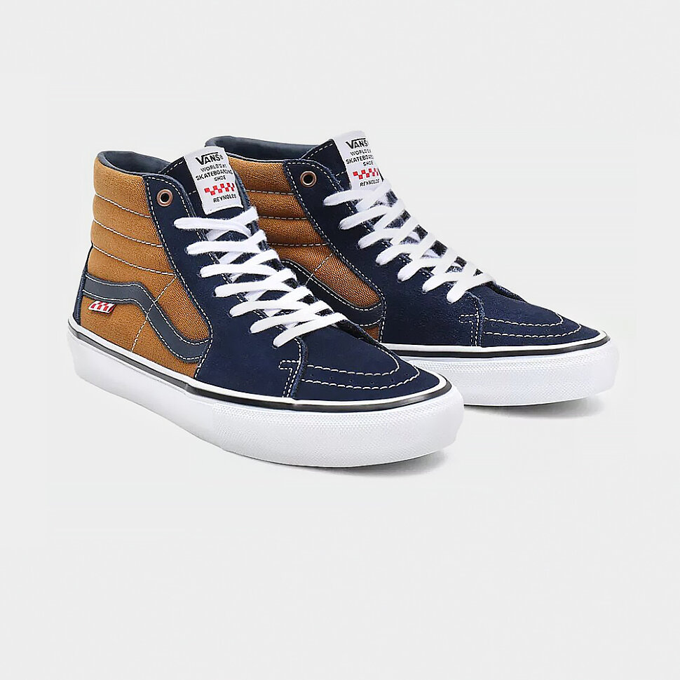 фото Кеды vans mn skate sk8-hi (reynolds) navy/golden brown 2022