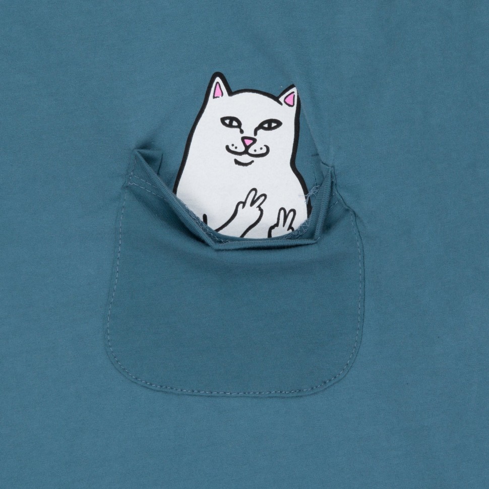 Футболка RIPNDIP Lord Nermal Peace Pocket Tee Slate фото 2