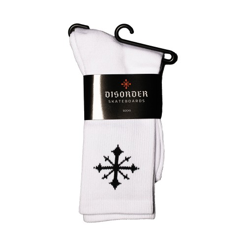 Носки DISORDER SKATEBOARDS Logo Socks White, фото 1