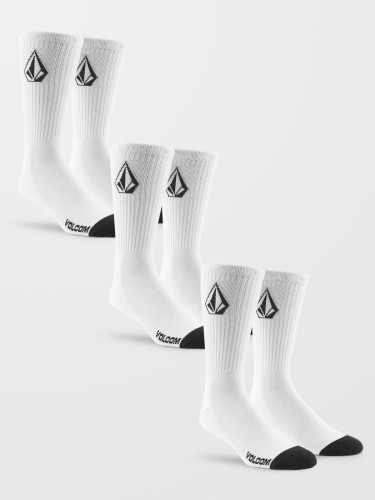 Носки VOLCOM Full Stone Sock 3Pk FW25 White, фото 1