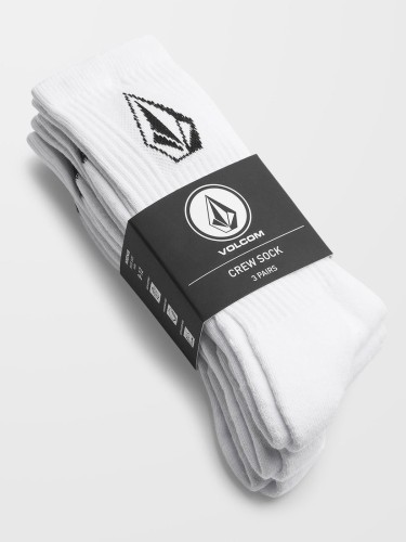 Носки VOLCOM Full Stone Sock 3Pk FW25 White, фото 2