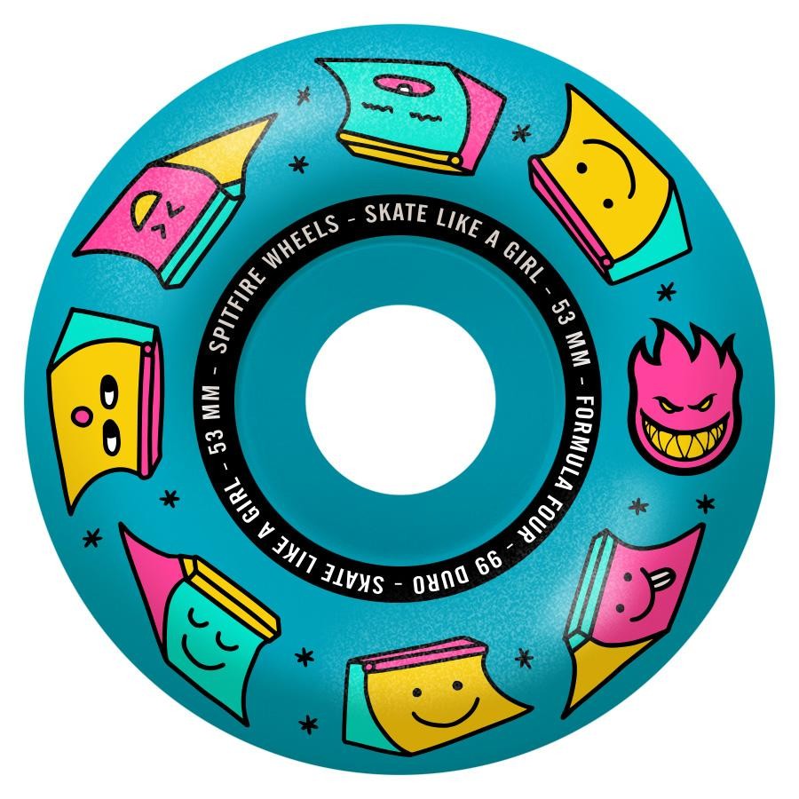 Колеса для скейтборда SPITFIRE F4 Sk8 Like Girl Blue 53MM 99D 2021