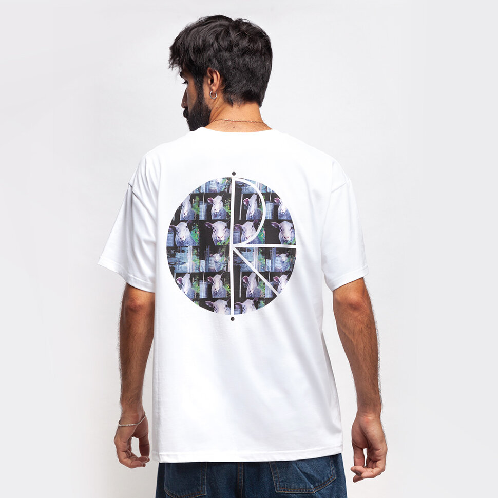 фото Футболка polar skate co. moving sheep fill logo tee ho21 white 2021