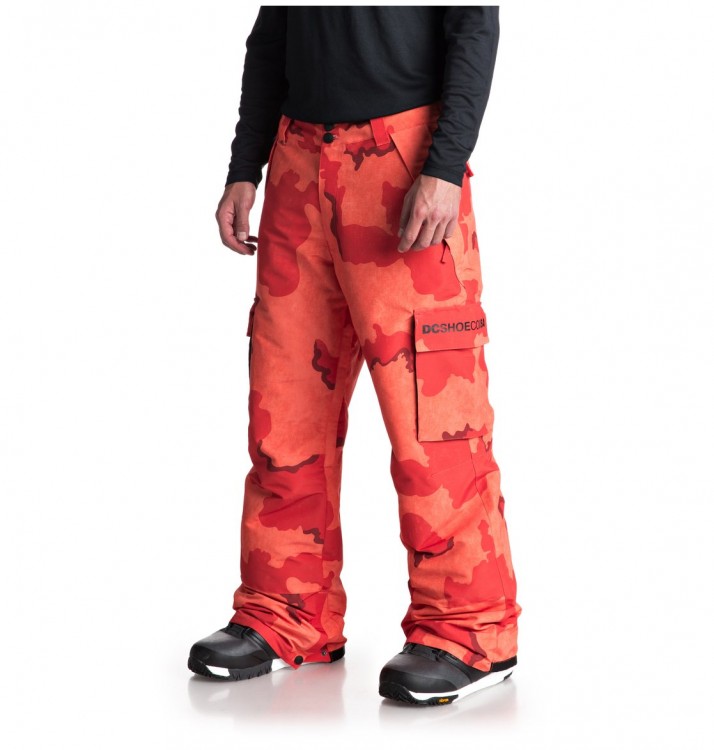 Штаны для сноуборда мужские DC SHOES Banshee Pnt M Red Orange Dcu Camo Men, фото 2