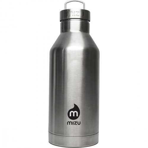 Термобутылка для воды MIZU Mizu V6 A/S Stainless W Black Print & Steel Cap, фото 1