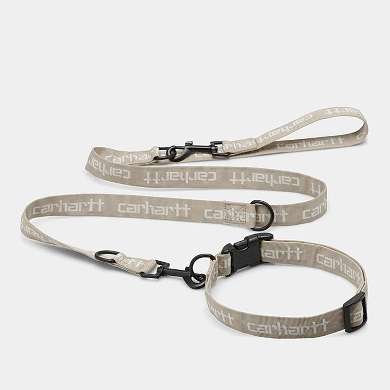Поводок для собаки CARHARTT WIP Script Dog Leash & Collar Wall / Wax 2022 4064958188360 - фото 1