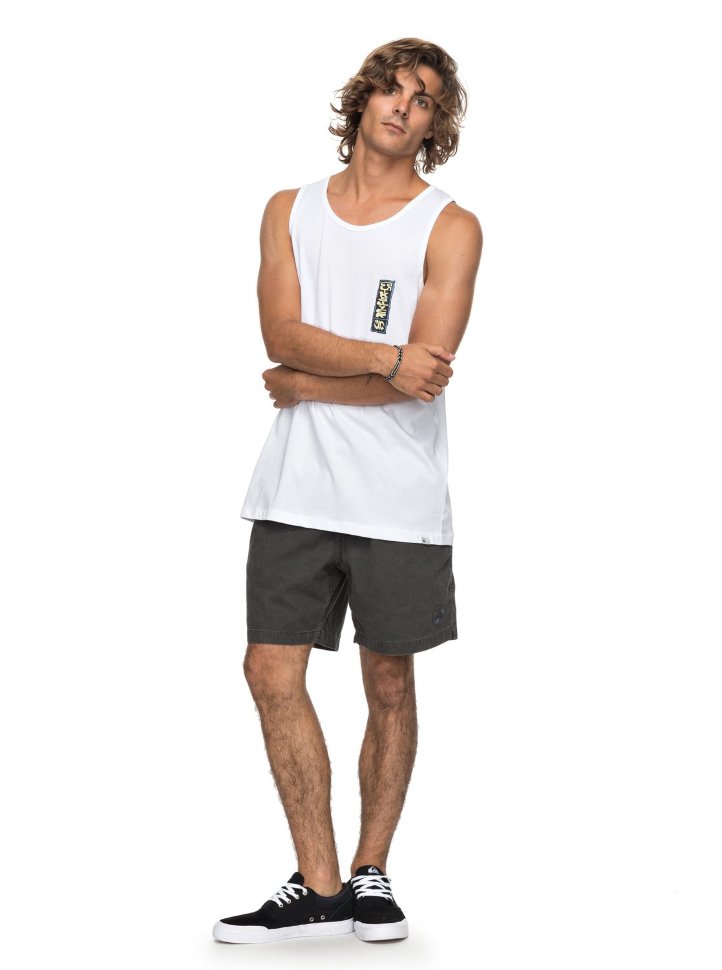 фото Майка мужская quiksilver framersuptank m white