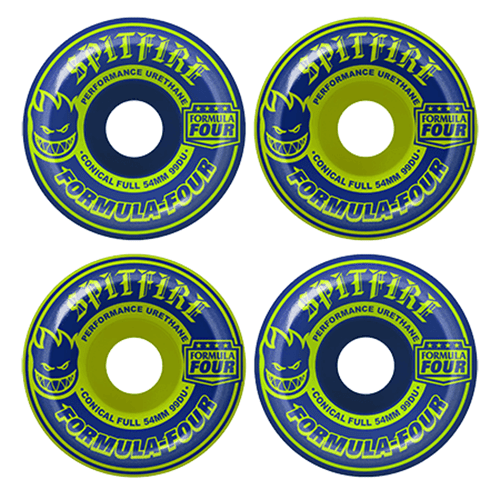 

Колеса для скейтборда SPITFIRE Nvy/Lime Mash Cnful 56MM 99A, Синий;салатовый