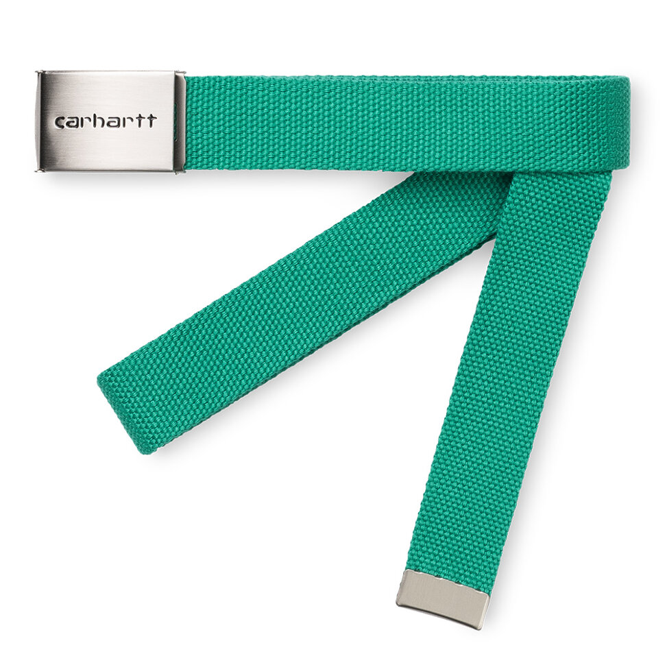 Ремень CARHARTT WIP Clip Belt Chrome Yoda 2020 4058459778236, размер O/S, цвет бирюзовый - фото 1