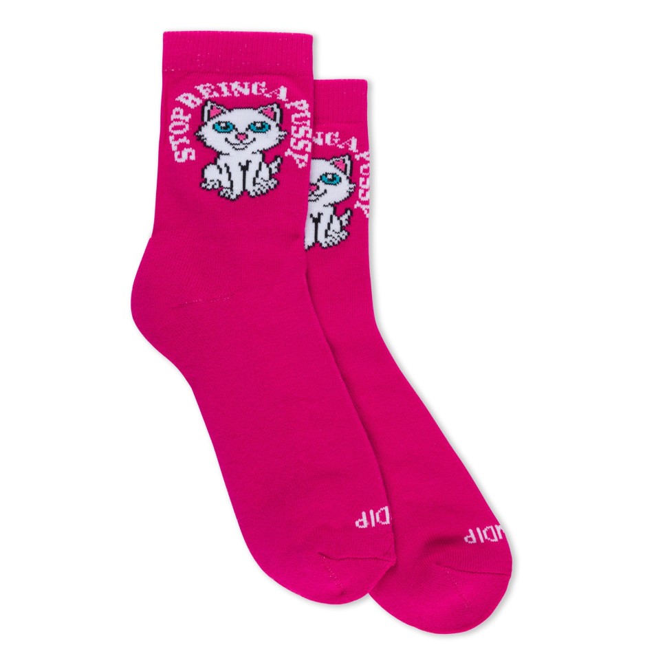  RIPNDIP Stop Being A Pussy 2.0 Socks Pink