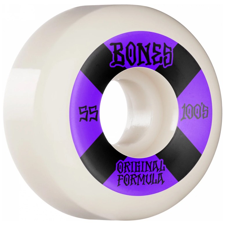Колеса для скейтборда BONES 100'S Og Formula Sidecut White 55mm 100A 2022 842357160170 - фото 1