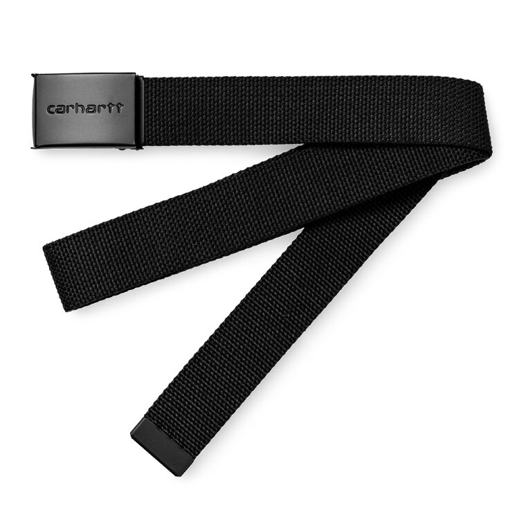 Ремень CARHARTT WIP Clip Belt Chrome Black 2020, фото 1