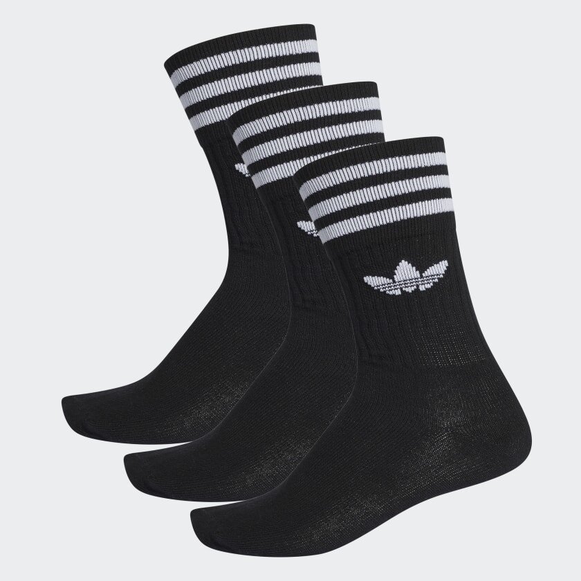 фото Носки adidas solid crew sock black/white 2021