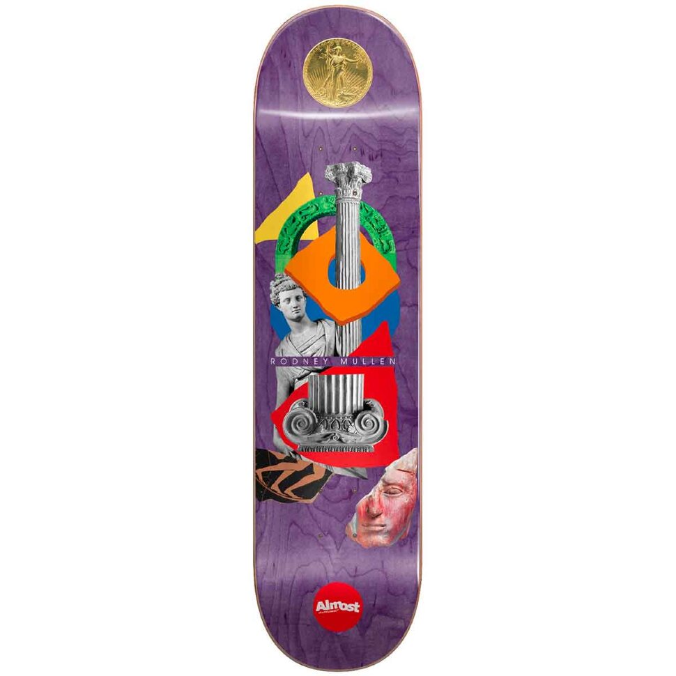 Дека для скейтборда ALMOST Relics R7 Rodney Mullen Purple 8.25 2021