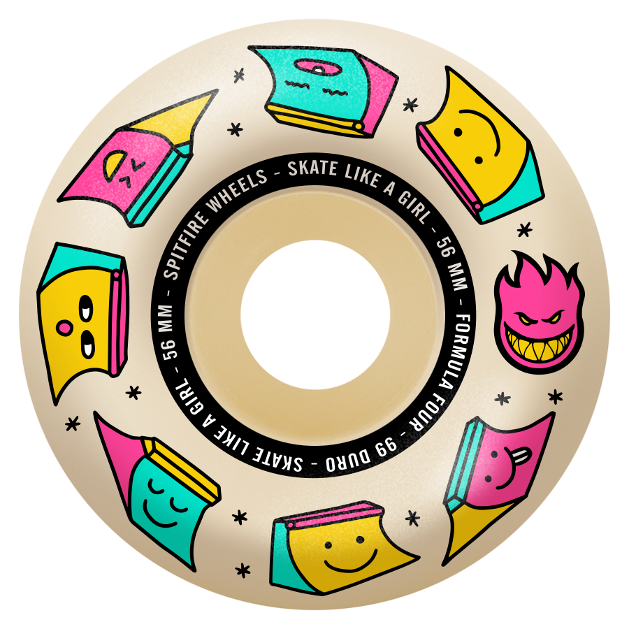 Колеса для скейтборда SPITFIRE F4 Sk8 Like Girl Nat  56MM 99D 2021
