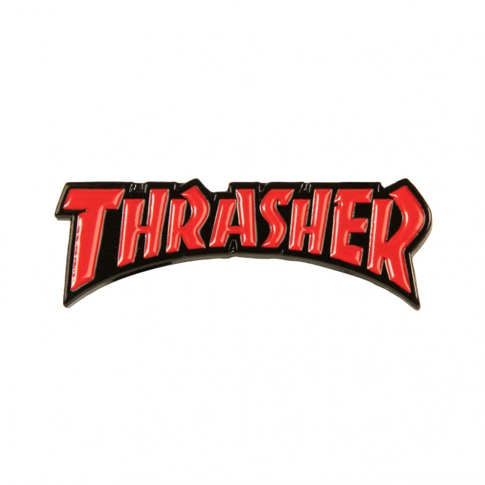 Значок THRASHER Logo Label Pin  2023 2000000679273, размер O/S - фото 1
