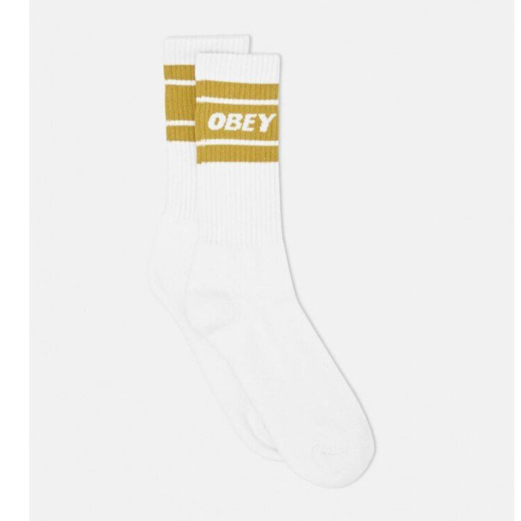 Носки OBEY Cooper Ii Socks White / Golden Palm 2020, фото 1