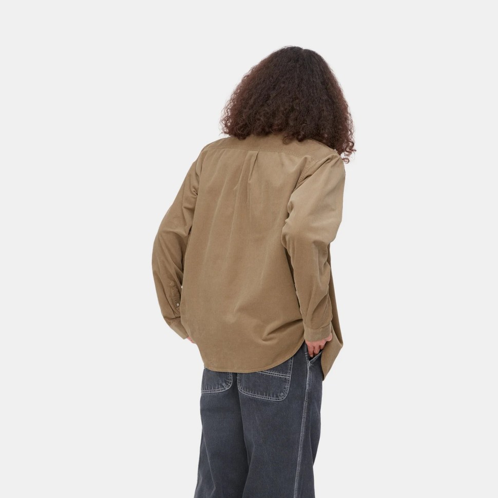 Рубашка CARHARTT WIP L/S Madison Fine Cord Shirt Buffalo / Black 2023 фото 2