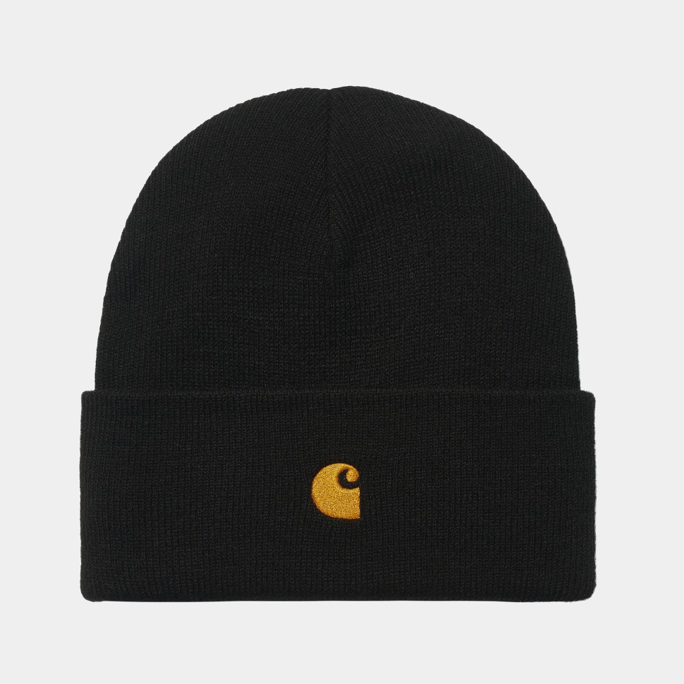 Шапка CARHARTT WIP Chase Beanie SS24 Black / Gold
