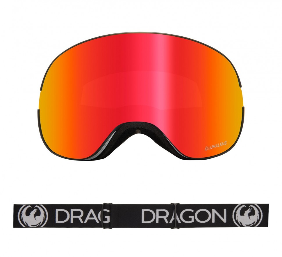 

Маска горнолыжная DRAGON X2 Oversized/Ll Red Ion + Ll Rose, Черный