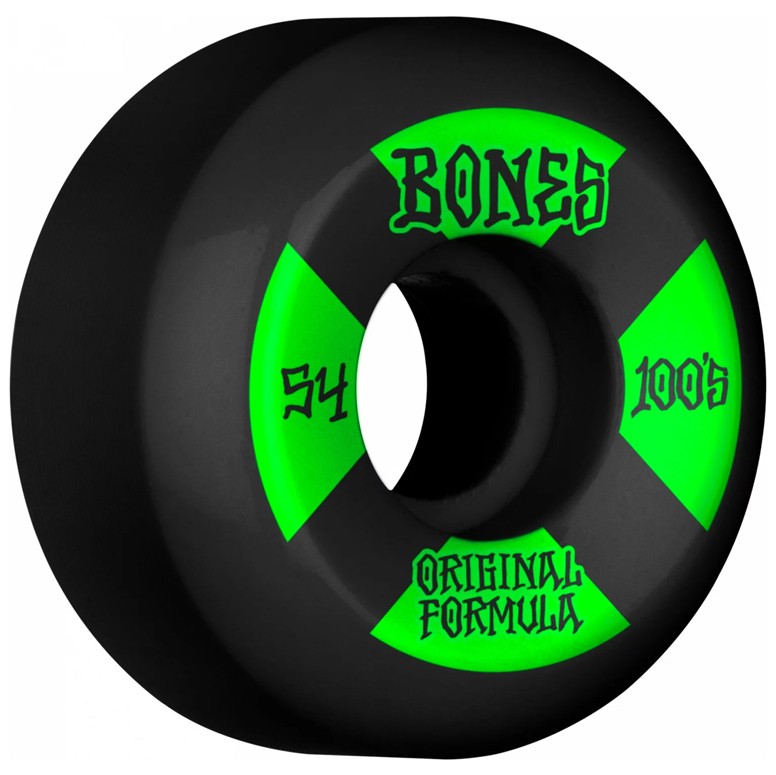 Колеса для скейтборда BONES 100'S Og Formula Sidecut Black 54mm 100A 2022 842357160200 - фото 1