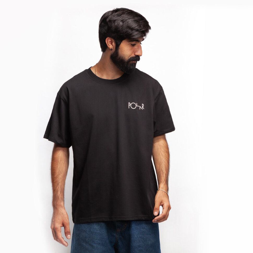 фото Футболка polar skate co. stroke logo tee black 2021
