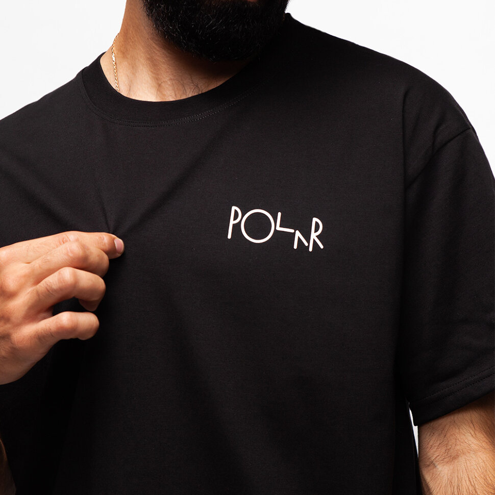 фото Футболка polar skate co. stroke logo tee black 2021