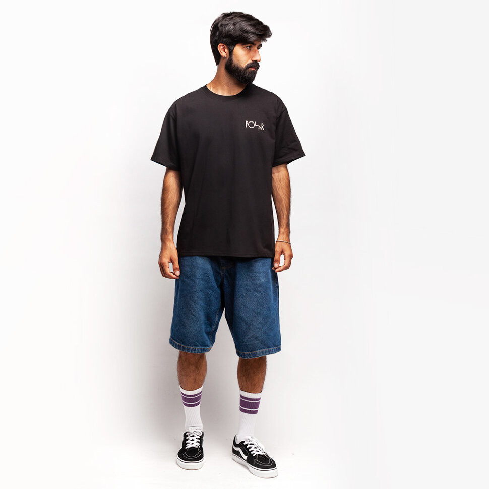 фото Футболка polar skate co. stroke logo tee black 2021